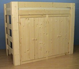 Hoogslaper met 4-deurskast