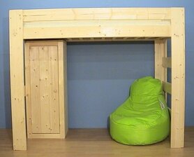 2-persoons HOOGSLAPER met 1deurskast