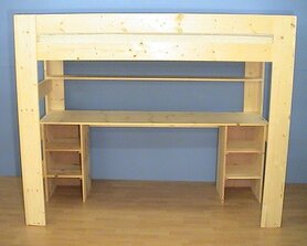 Hoogslaper C met buro/2x open kastje 