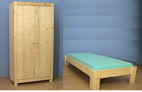 1-pers.bed BAS met 2-deurskast AMELAND