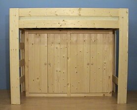 Hoogslaper met 4-d.kast 90x200cm SHOWMODEL