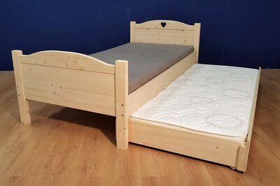 1-p.bed SAM-boog met hart onderschuifbed 